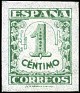 Spain 1936 Numbers 1 CTS Green Edifil 802